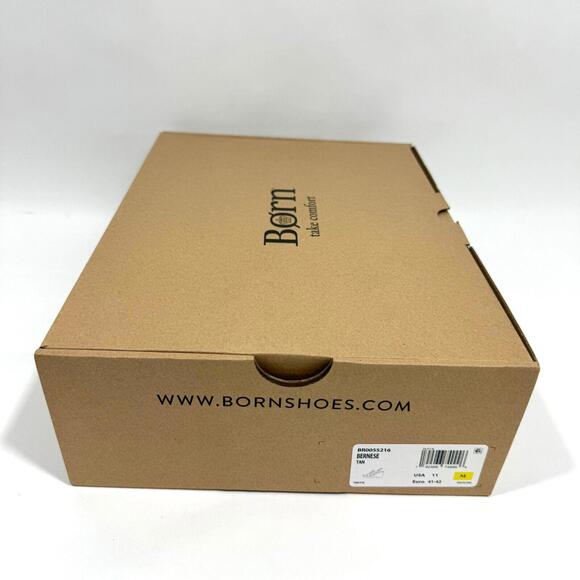 Born Women’s Size 11 Tan Brown Leather Bernese Cage Wedge Heel Sandal New - Picture 9 of 9